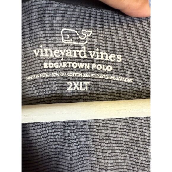 Vineyard Vines Men's 2XLT Tall Edgarton Polo Gray Short Sleeve Polo Shirt - Picture 2 of 7
